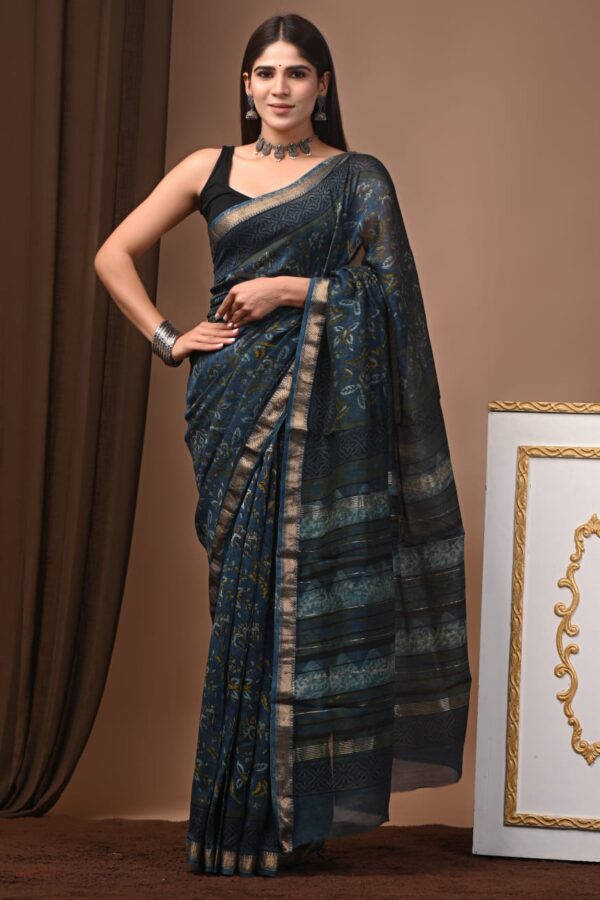 Maheshwari Silk Saree Handcrafted with Traditional Prints10