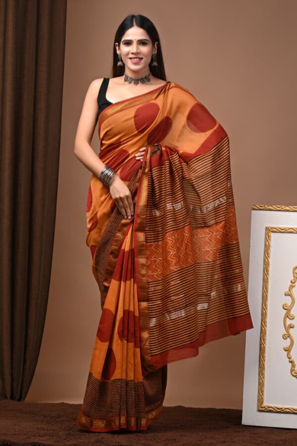 Maheshwari Silk Saree Handcrafted with Traditional Prints14