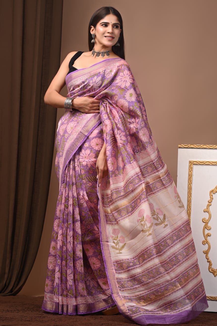 Maheshwari Silk Saree Handcrafted with Traditional Prints16
