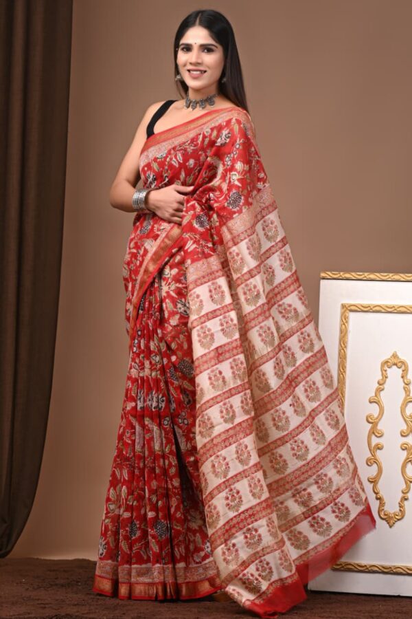 Maheshwari Silk Saree Handcrafted with Traditional Prints17