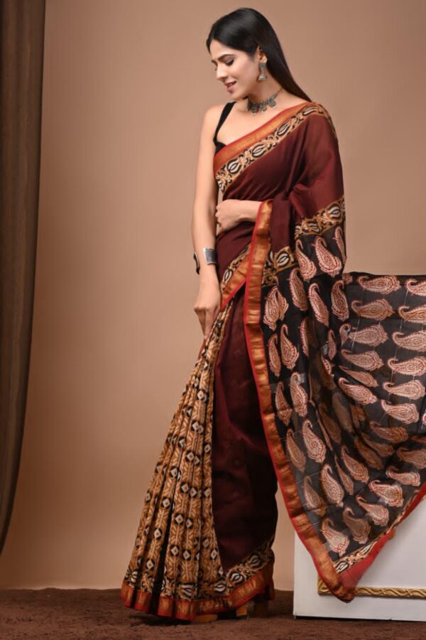 Maheshwari Silk Saree Handcrafted with Traditional Prints20