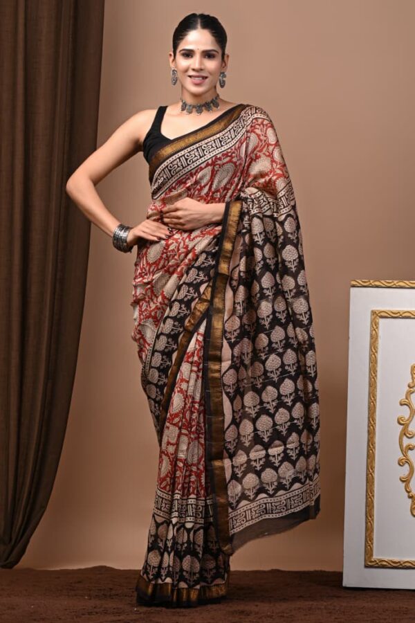 Maheshwari Silk Saree Handcrafted with Traditional Prints23
