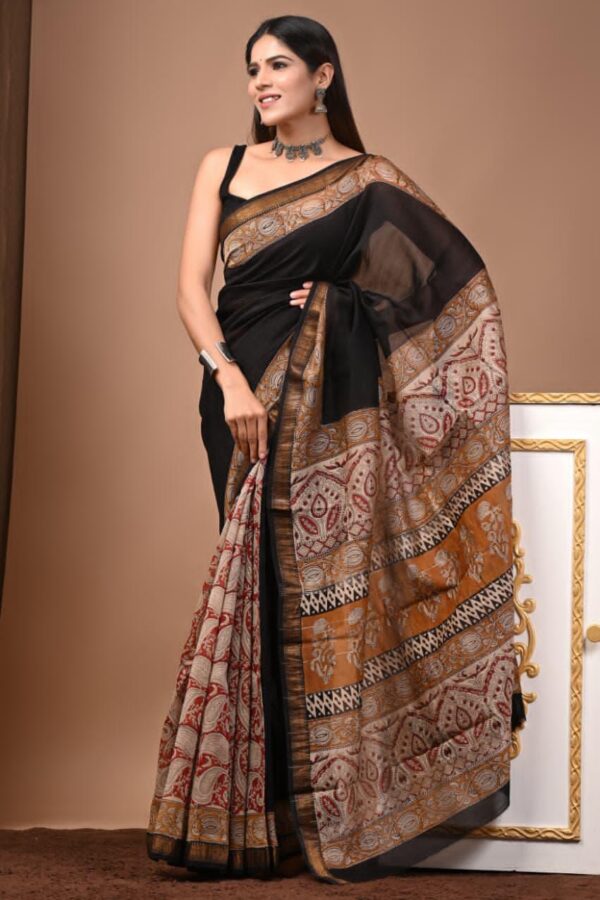 Maheshwari Silk Saree Handcrafted with Traditional Prints29