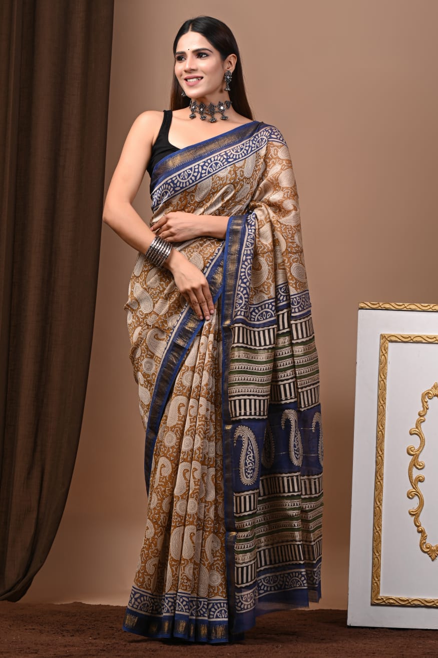 Maheshwari Silk Saree Handcrafted with Traditional Prints30