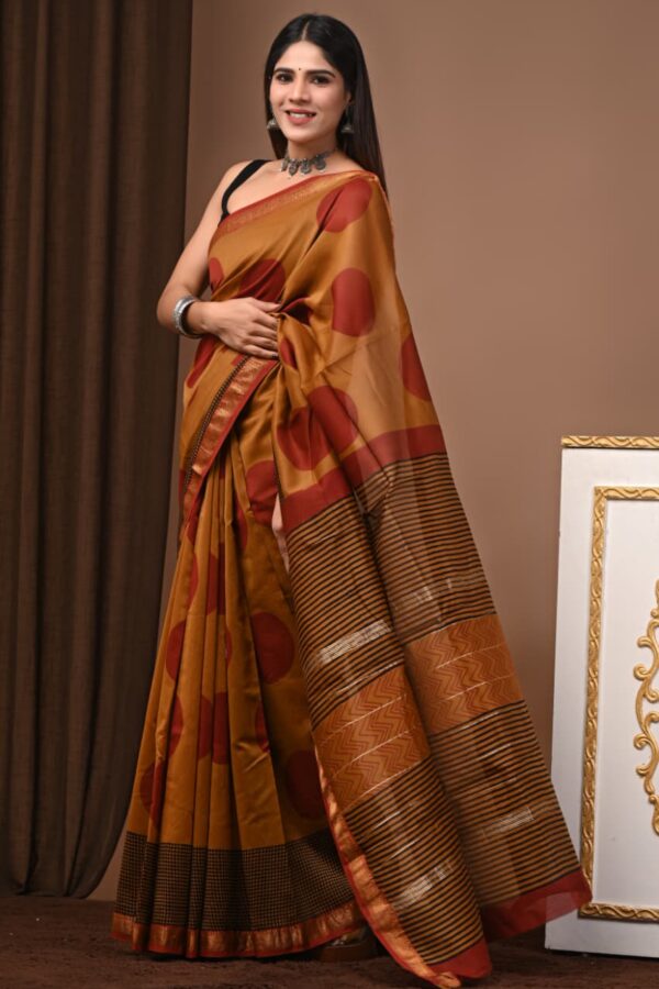 Maheshwari Silk Saree Handcrafted with Traditional Prints37