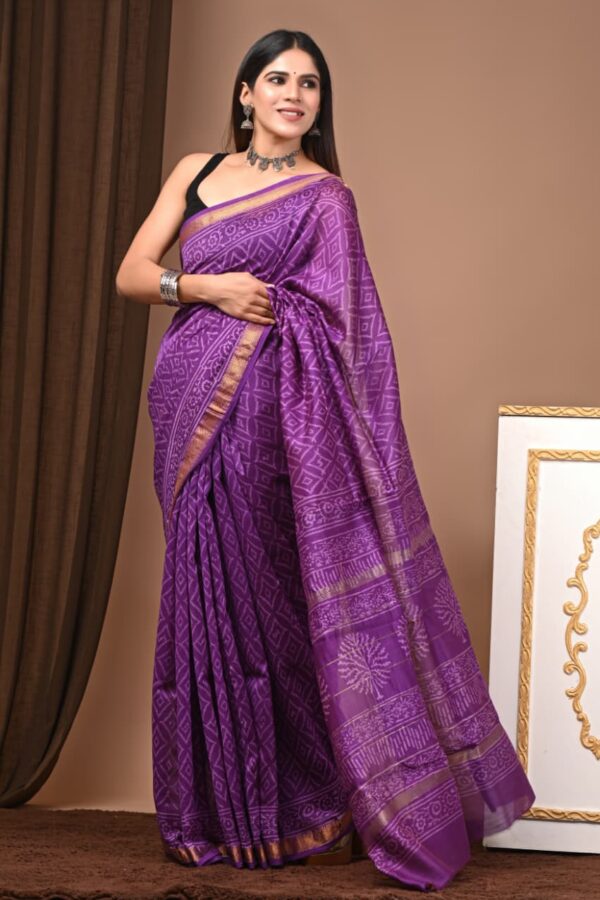 Maheshwari Silk Saree Handcrafted with Traditional Prints39
