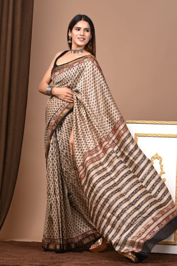 Maheshwari Silk Saree Handcrafted with Traditional Prints40
