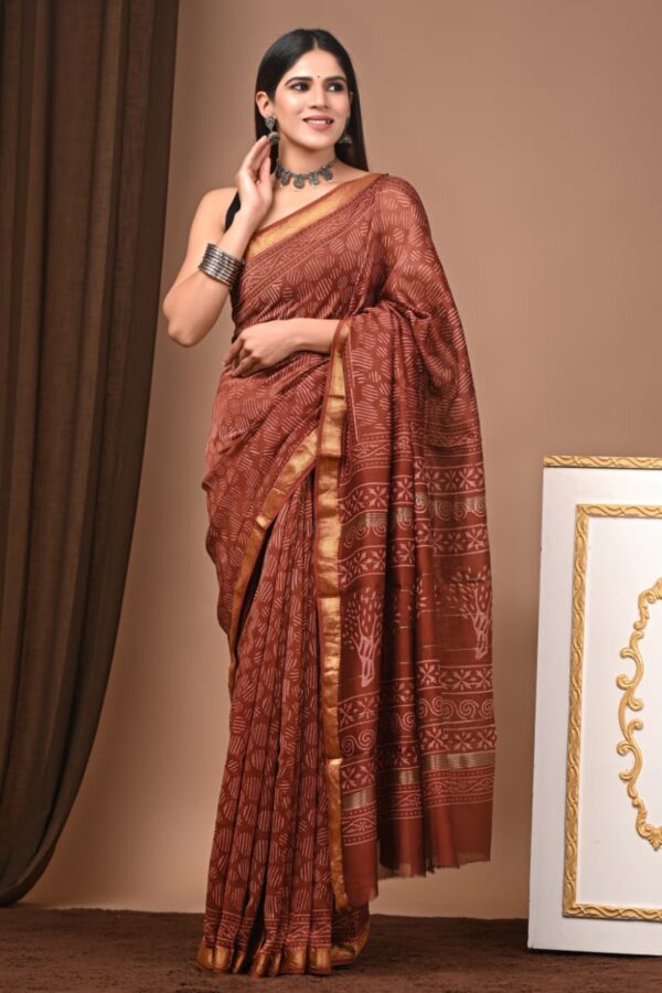 Maheshwari Silk Saree Handcrafted with Traditional Prints41