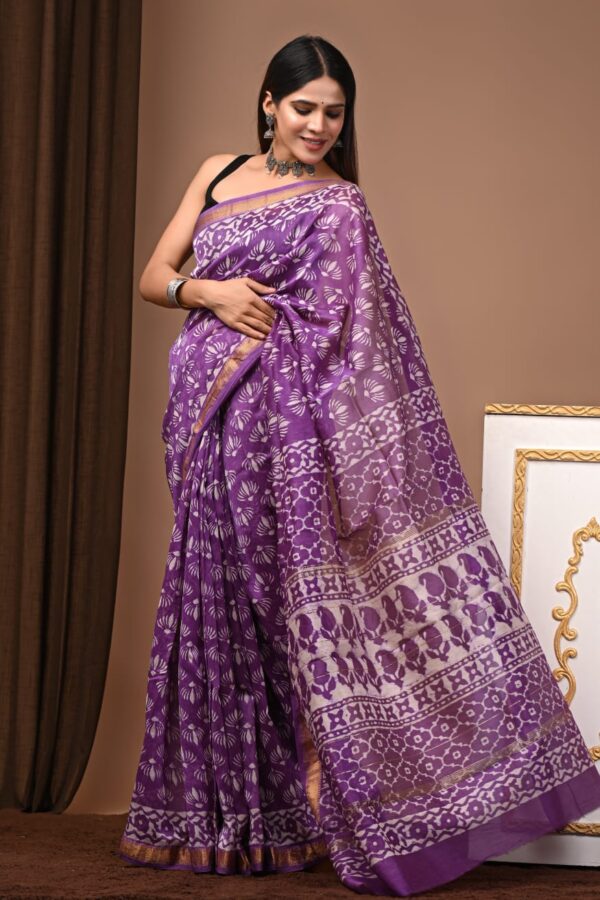 Maheshwari Silk Saree Handcrafted with Traditional Prints43