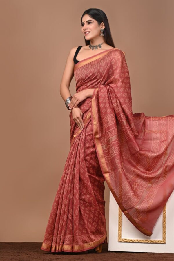 Maheshwari Silk Saree Handcrafted with Traditional Prints44