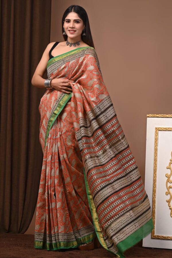 Maheshwari Silk Saree Handcrafted with Traditional Prints48