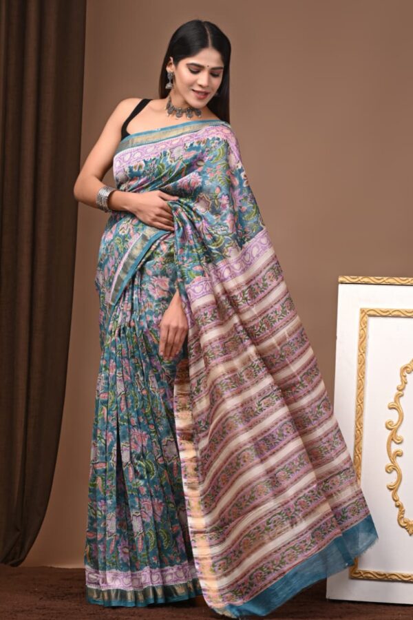 Maheshwari Silk Saree Handcrafted with Traditional Prints50