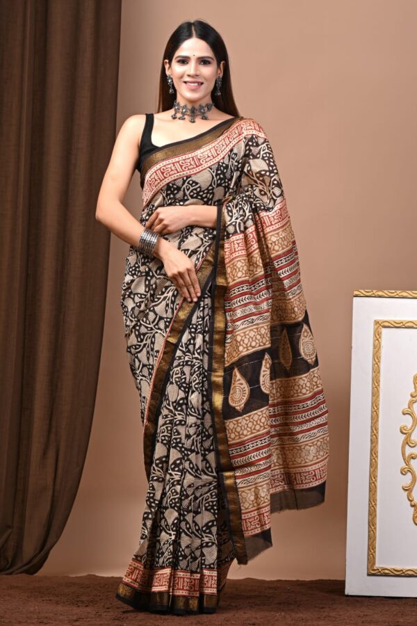 Maheshwari Silk Saree Handcrafted with Traditional Prints52