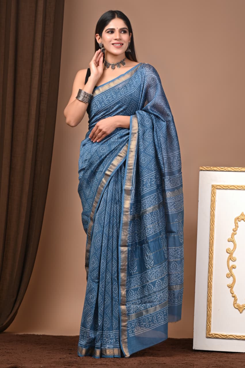 Maheshwari Silk Saree Handcrafted with Traditional Prints53