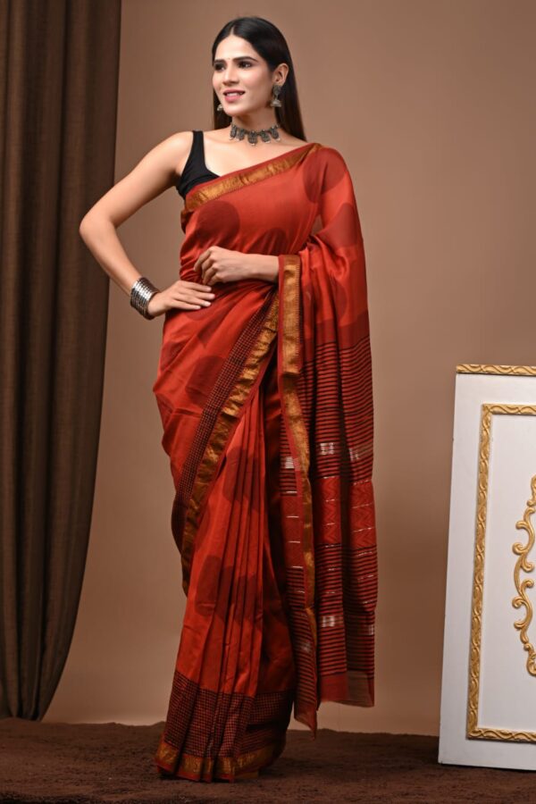 Maheshwari Silk Saree Handcrafted with Traditional Prints54