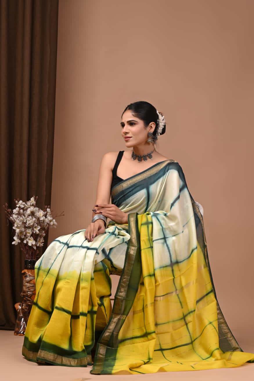 Maheshwari Silk Saree Handcrafted with Traditional Prints55