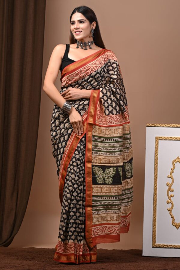 Maheshwari Silk Saree Handcrafted with Traditional Prints56