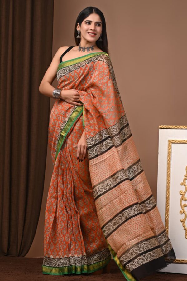 Maheshwari Silk Saree Handcrafted with Traditional Prints57