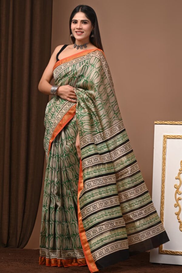 Maheshwari Silk Saree Handcrafted with Traditional Prints62