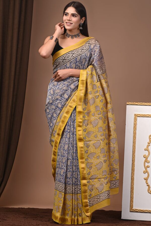 Maheshwari Silk Saree Handcrafted with Traditional Prints68