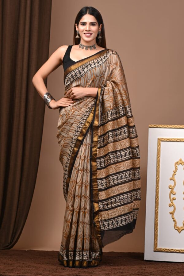 Maheshwari Silk Saree Handcrafted with Traditional Prints73