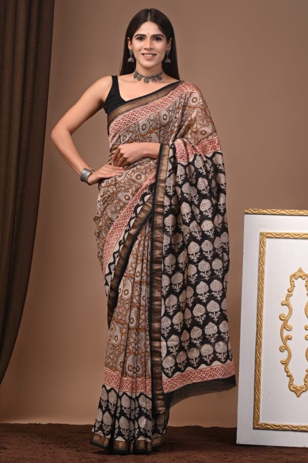 Maheshwari Silk Saree Handcrafted with Traditional Prints74