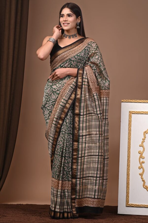 Maheshwari Silk Saree Handcrafted with Traditional Prints77