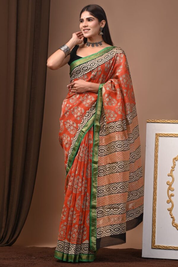 Maheshwari Silk Saree Handcrafted with Traditional Prints83