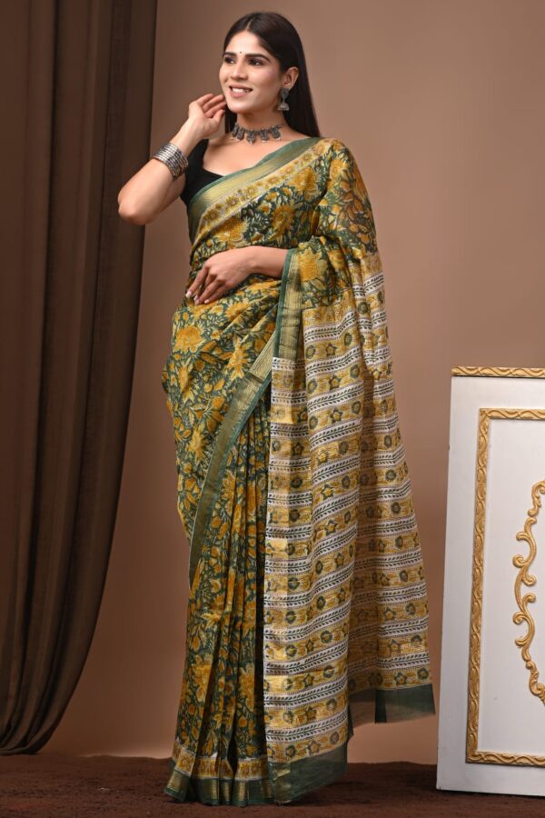 Maheshwari Silk Saree Handcrafted with Traditional Prints85