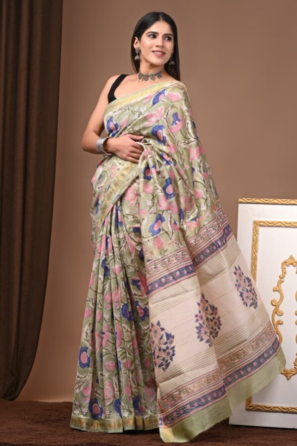 Maheshwari Silk Saree Handcrafted with Traditional Prints87