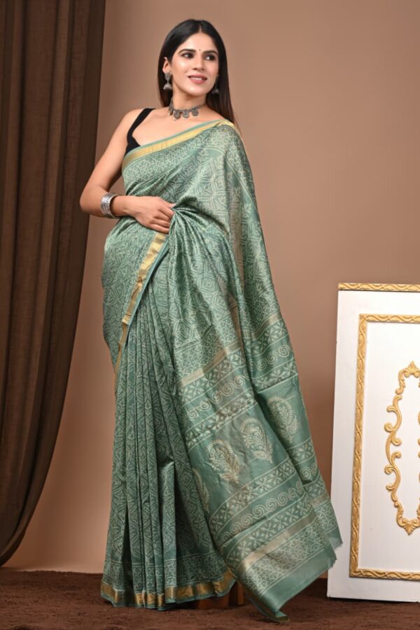 Maheshwari Silk Saree Handcrafted with Traditional Prints88
