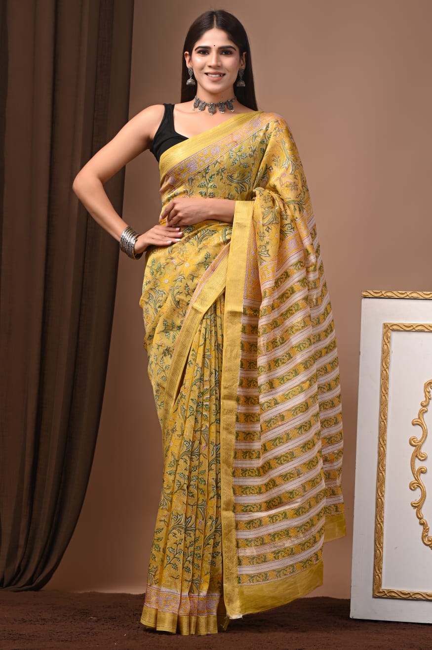 Maheshwari Silk Saree Handcrafted with Traditional Prints89