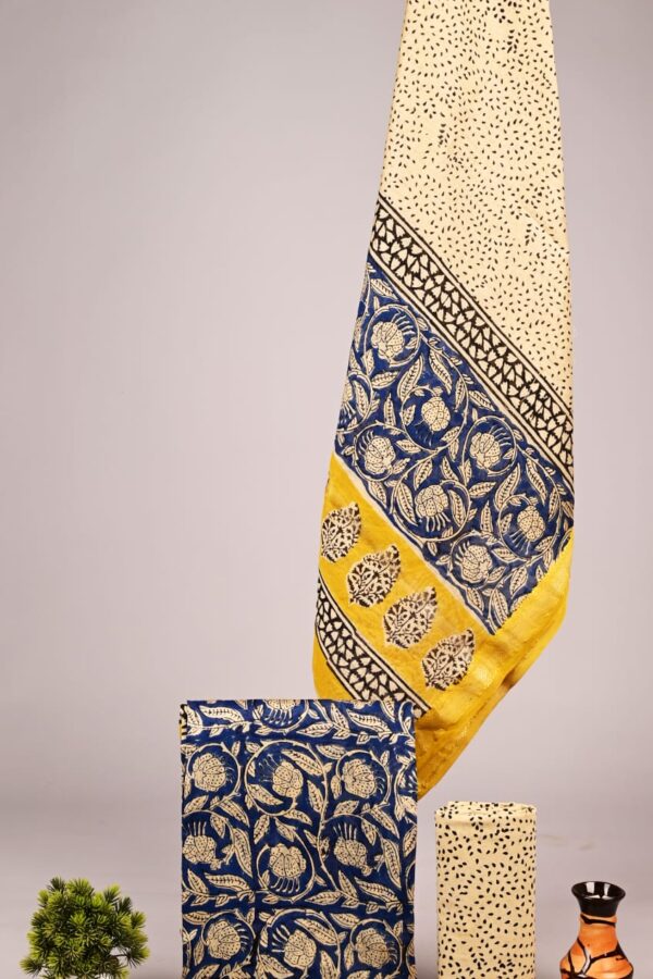 Timeless Maheshwari Silk Hand Block Suit