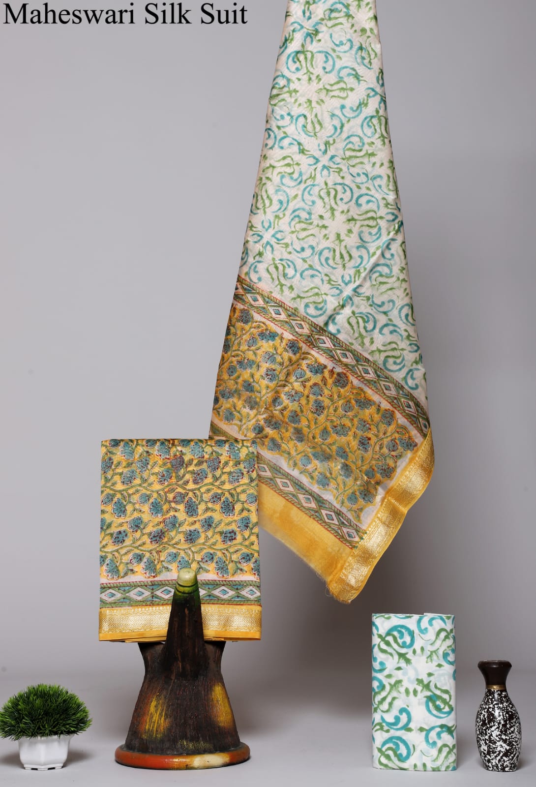 Authentic Bagru Handcrafted Silk Suit