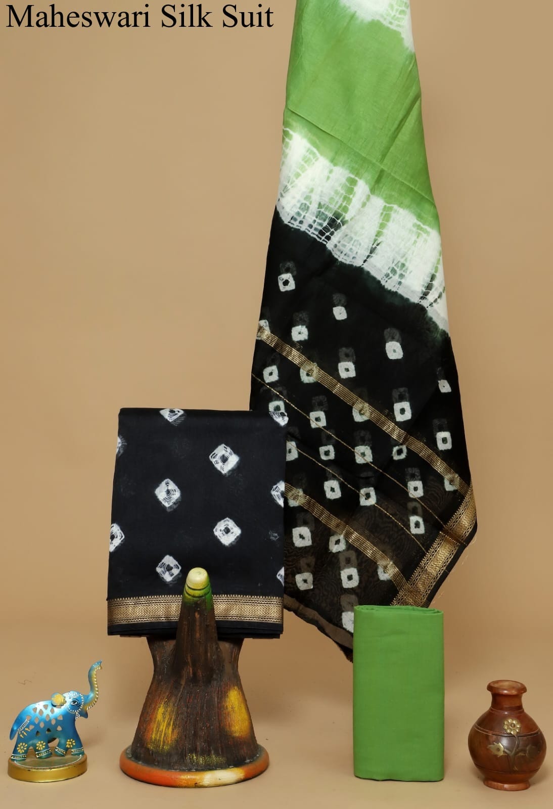 Pure Handcrafted Maheshwari Silk Suit