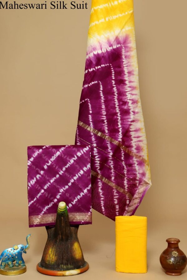 Artisan Made Handloom Maheshwari Silk Suit