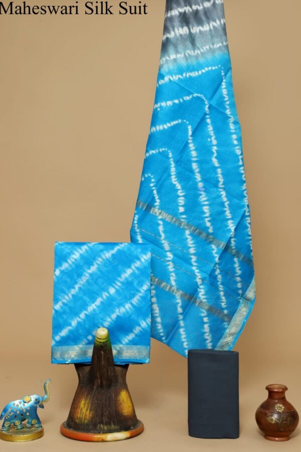 Elegant Indian Maheshwari Silk Dress Material