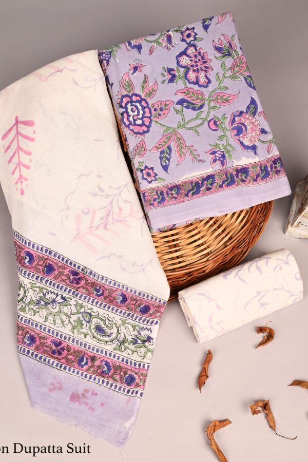 Artisan Crafted Cotton Suit with Cotton Dupatta