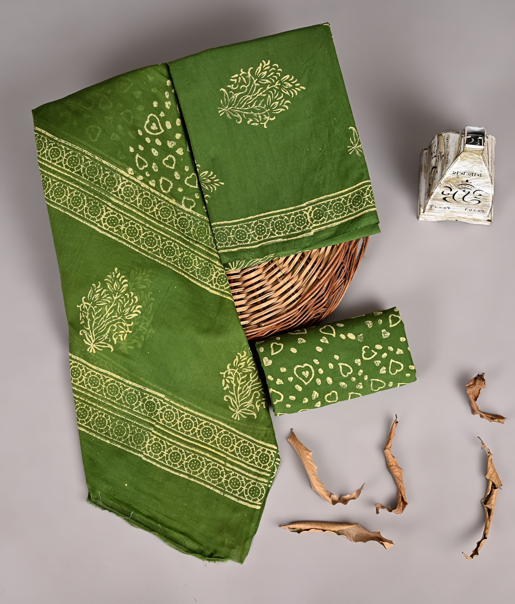 Heritage Hand Block Printed Cotton Suit