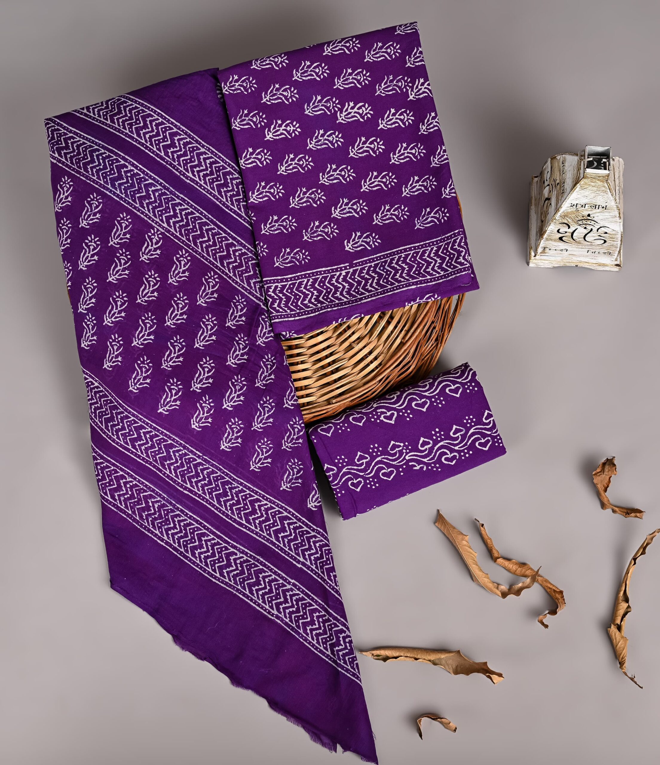 Ethnic Hand Block Printed Cotton Suit