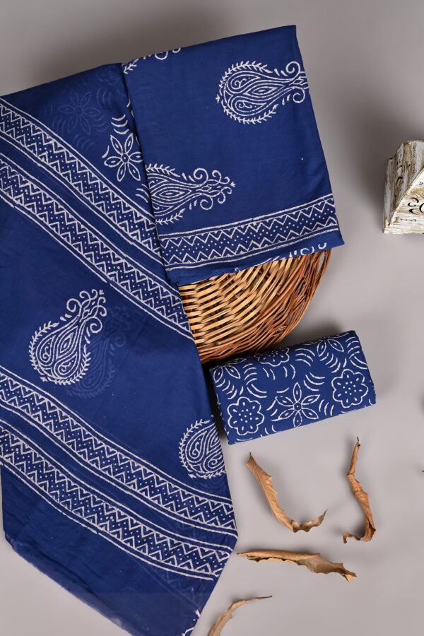 Handcrafted Ethnic Cotton Suit with Dupatta