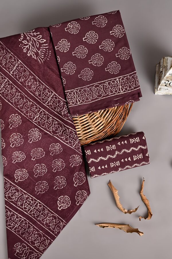 Traditional Bagru Cotton Suit with Cotton Dupatta