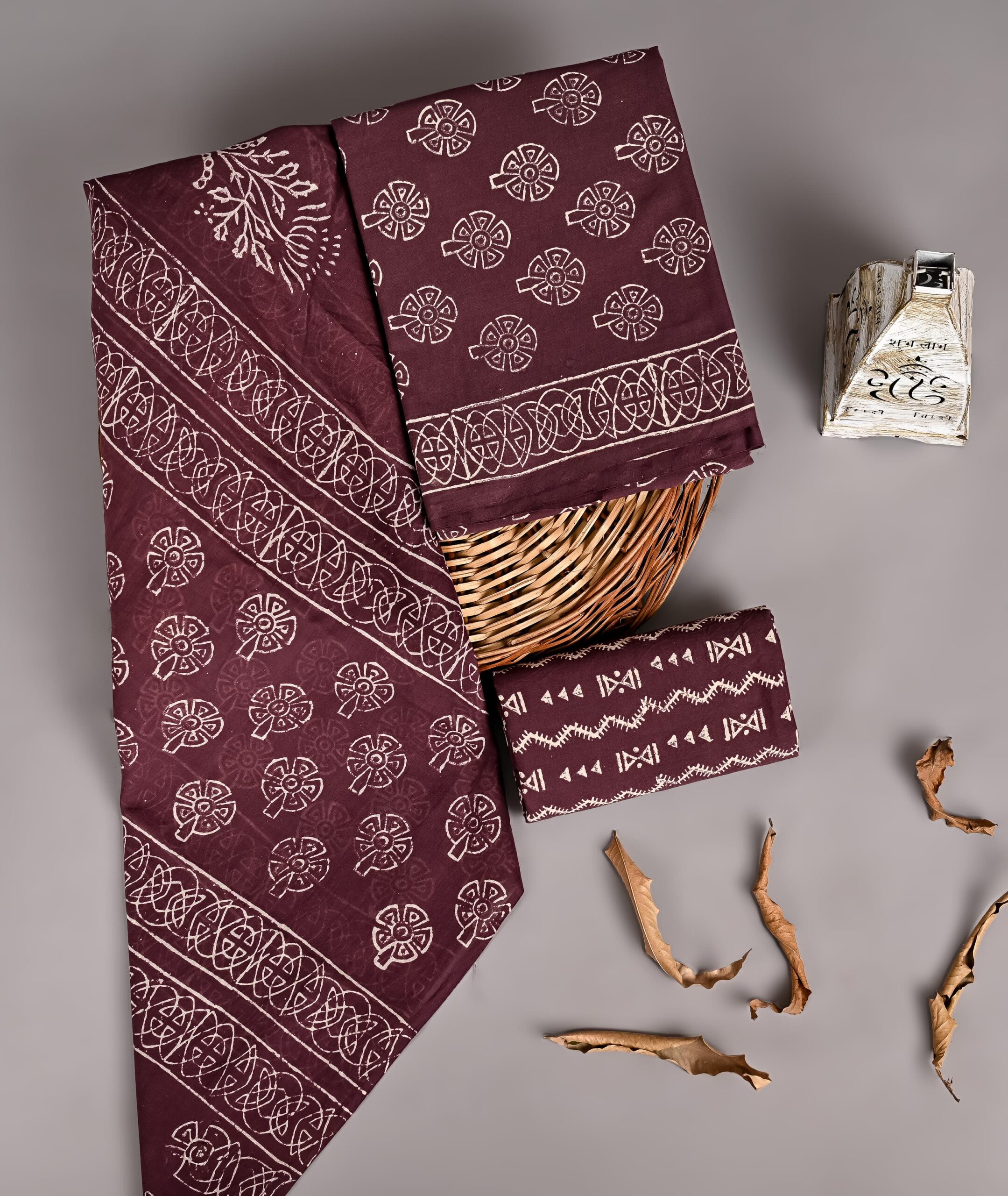 Traditional Bagru Cotton Suit with Cotton Dupatta