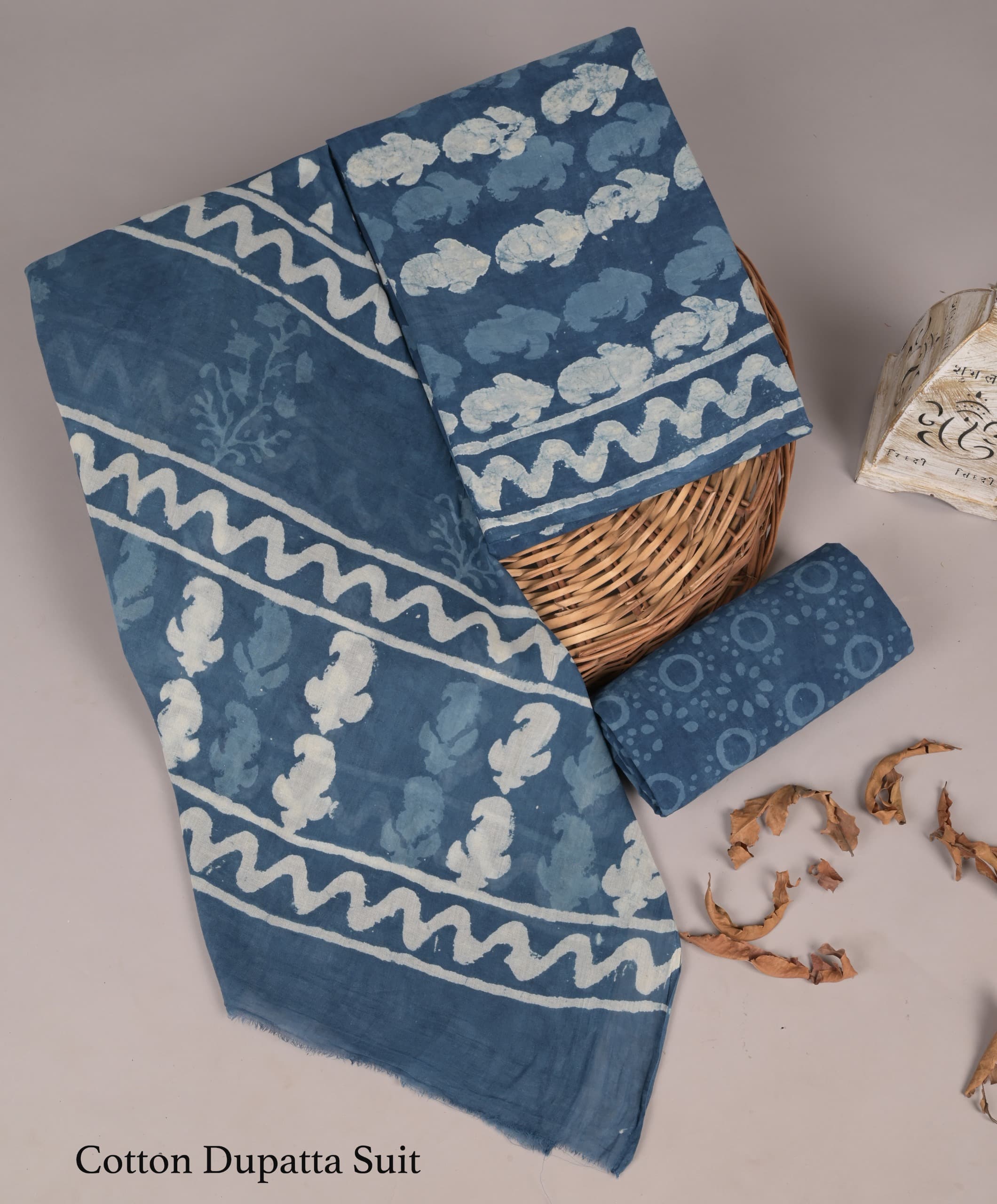 Soft Cotton Suit with Hand Block Print Dupatta