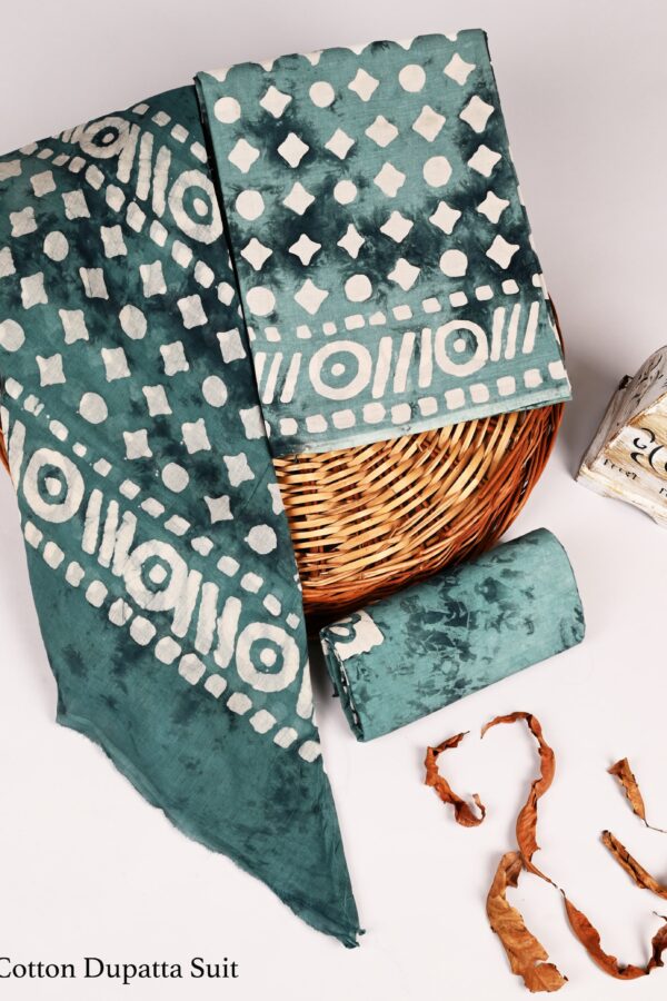 Ethnic Artisan Cotton Suit with Dupatta