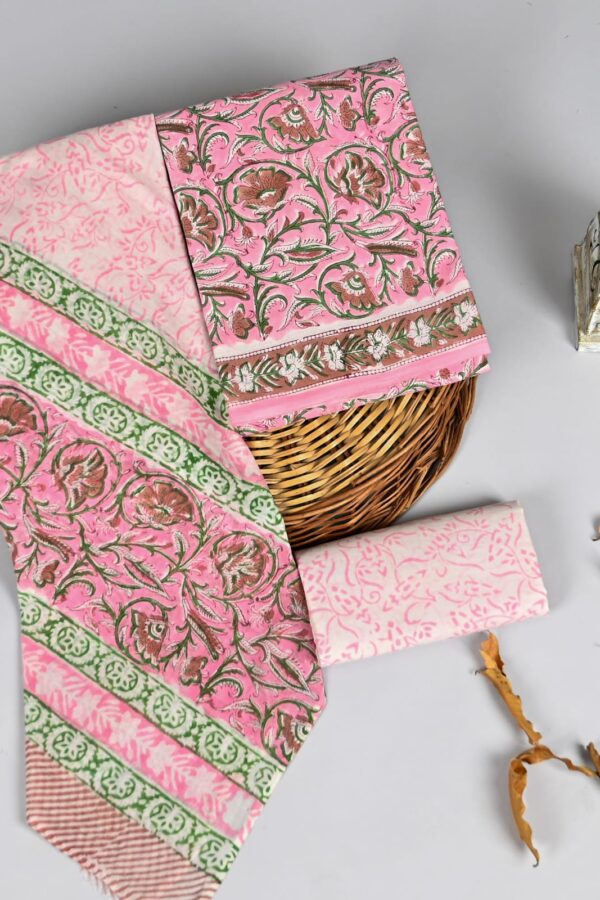 Artisan Inspired Cotton Suit with Dupatta