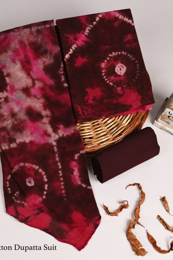 Ethnic Cotton Suit Set with Cotton Dupatta