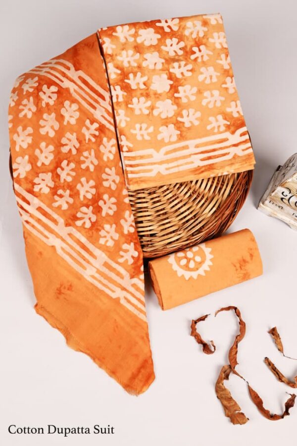 Authentic Handcrafted Cotton Suit with Cotton Dupatta