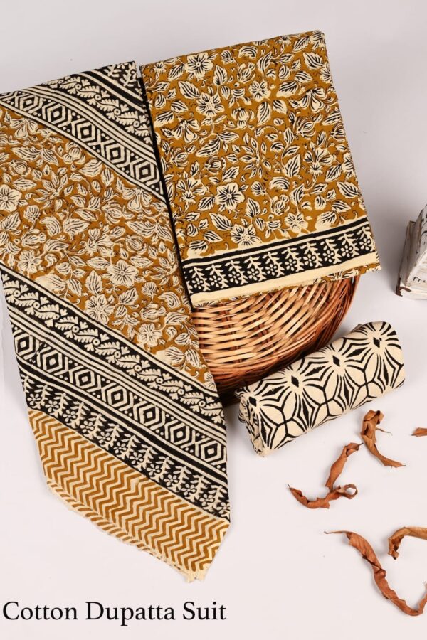 Ethnic Handcrafted Cotton Suit with Cotton Dupatta