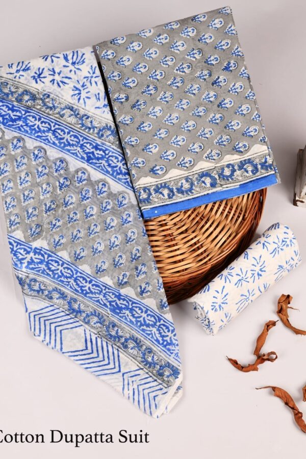 Handmade Ethnic Cotton Suit with Cotton Dupatta